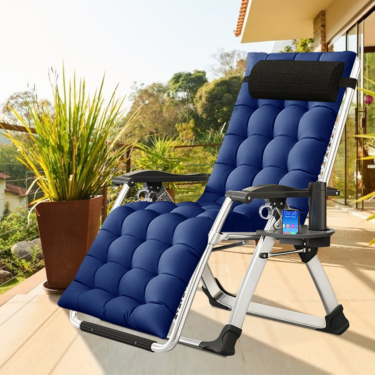 JTANGL Zero Gravity Chair Lawn Recliner Reclining Patio Lounger Chair ...